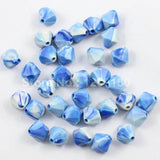 100pcs Bicone Acrylic Beads,Imitation Ceramic 14mm