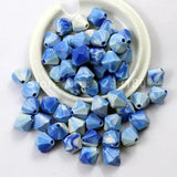 100pcs Bicone Acrylic Beads,Imitation Ceramic 14mm