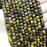 5mm Tiger Eye Stone Cube Beads for Jewelry Making