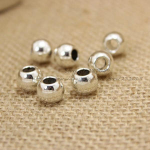 (40 pieces/lot) 8*10mm Metal Big Hole Beads Findings Fit Bracelets