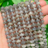 Grey Labradorite Rondelle Stone Beads for Jewelry Making