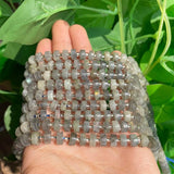 Grey Labradorite Rondelle Stone Beads for Jewelry Making