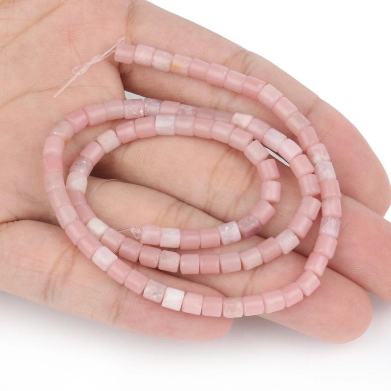 4x4mm Natural Sediment Turquoises Opal Stone Column Shape Beads 15''