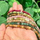 4x4mm Natural Sediment Turquoises Opal Stone Column Shape Beads 15''