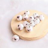 Heart-Shaped Wood Bead Dandelion Necklace Bracelet Holiday Decor