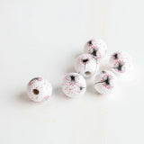 Heart-Shaped Wood Bead Dandelion Necklace Bracelet Holiday Decor