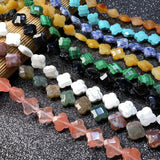 14Pcs Natural Stone Beads Semi-precious Flower Loose Beads DIY Jewelry