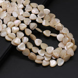 Mother Of Pearl Shell Heart-Shaped Beads Yellow DIY Jewelry Making