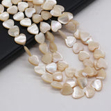 Mother Of Pearl Shell Heart-Shaped Beads Yellow DIY Jewelry Making