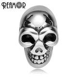 5pcs Small Hole Skull Head Charms Spacer Beads DIY Jewelry Making