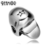 5pcs Small Hole Skull Head Charms Spacer Beads DIY Jewelry Making