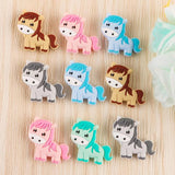 10Pcs Mini Horse Silicone Beads DIY Necklace Accessories Baby Molar Toys