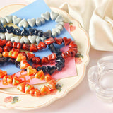 10pcs Heart Ceramic Beads DIY Spacer Porcelain Earrings Necklace Bracelet