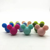 30pcs Mickey Mouse Teething Beads Food Silicone BPA DIY Necklace Pendant
