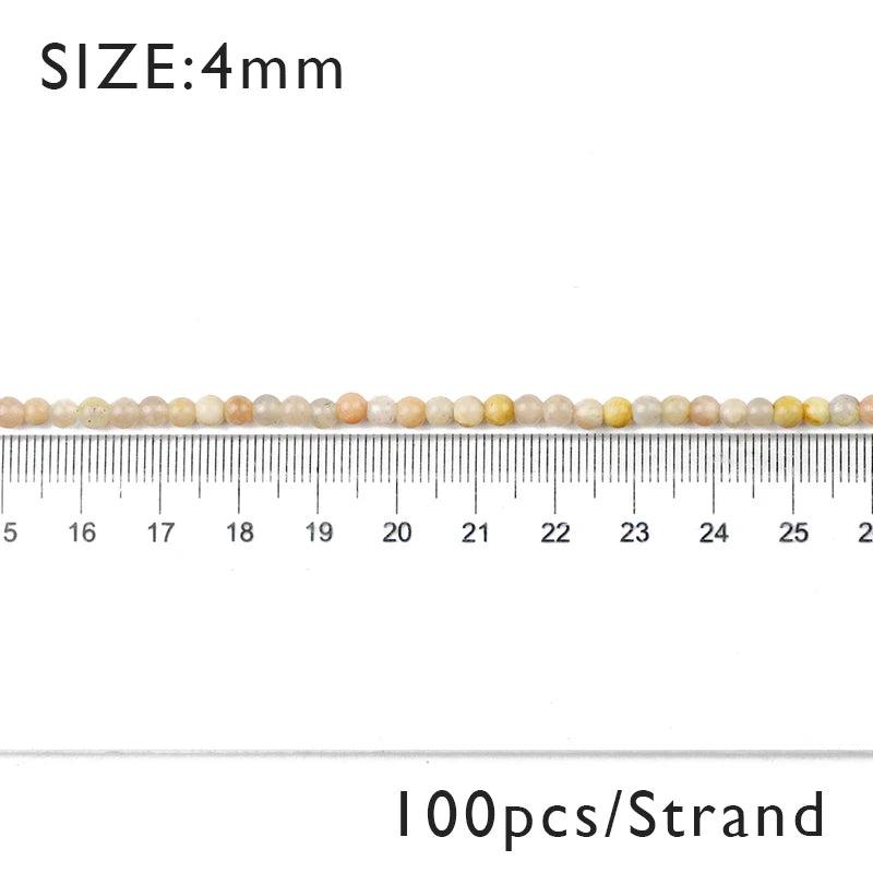 Sun Stone Natural Stone Beads Round Ball 4-12mm Loose Beads for Jewelry