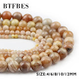 Sun Stone Natural Stone Beads Round Ball 4-12mm Loose Beads for Jewelry
