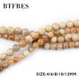 Sun Stone Natural Stone Beads Round Ball 4-12mm Loose Beads for Jewelry