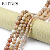 Sun Stone Natural Stone Beads Round Ball 4-12mm Loose Beads for Jewelry