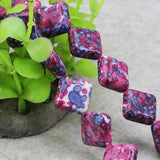 14mm Purple Riverstones Rain Flower Loose Beads for DIY Crafts