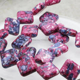 14mm Purple Riverstones Rain Flower Loose Beads for DIY Crafts