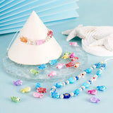 100pcs Mixed Fish Acrylic Beads Sea Animal Series Spacer Charm Beads