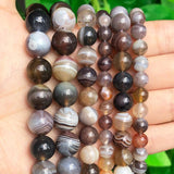 Natural Persian Agates Stone Round Loose Spacer Beads 15''