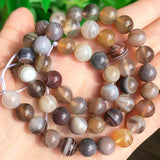 Natural Persian Agates Stone Round Loose Spacer Beads 15''
