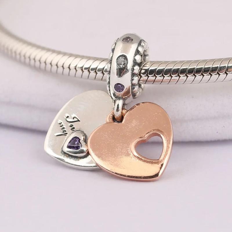 Women Bracelet Bangle Dangle Bead Charm DIY Jewelry