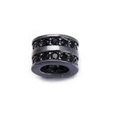 5pcs Zircon Circle Beads Big Hole DIY Spacer Beads Charms