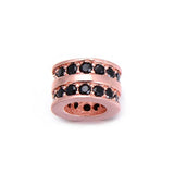 5pcs Zircon Circle Beads Big Hole DIY Spacer Beads Charms