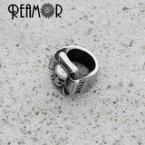 316L Stainless Steel Cross Skull Head Beads 8mm for Men Bracelets DIY