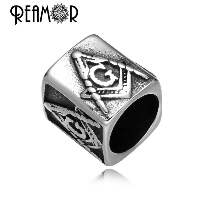 316L Stainless Steel Masonic Bead for Bracelet