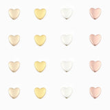 8mm Hematite Peach Heart Spacer Beads for Jewelry Making
