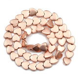 8mm Hematite Peach Heart Spacer Beads for Jewelry Making