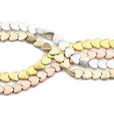 8mm Hematite Peach Heart Spacer Beads for Jewelry Making