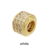 3pcs/Set CZ Spacer Beads for DIY Jewelry Making