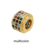 3pcs/Set CZ Spacer Beads for DIY Jewelry Making
