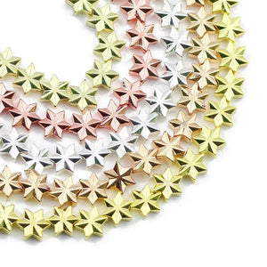 Hexagram Hematite Spacer Beads 55pcs 7MM for DIY Bracelet
