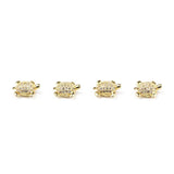 Micro Pave Zircon Tortois Beads Charms Copper Spacer Loose Beads 4pcs/lot
