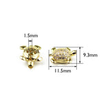 Micro Pave Zircon Tortois Beads Charms Copper Spacer Loose Beads 4pcs/lot