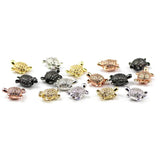 Micro Pave Zircon Tortois Beads Charms Copper Spacer Loose Beads 4pcs/lot