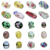 2PCS Inner Flower Lampwork Glass Beads for Charm Bracelets DIY Jewelry Making