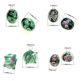 2PCS Inner Flower Lampwork Glass Beads for Charm Bracelets DIY Jewelry Making