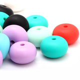 23mm 6pcs Baby Teether Silicone Beads Safety Teether DIY Necklace Accessories