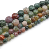 Indian Agates Round Loose Spacer Beads 4-12mm