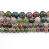 Indian Agates Round Loose Spacer Beads 4-12mm