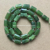 7'' Canada Jades Cylinder Stone Beads For Jewelry DIY