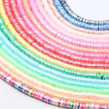 6mm Flat Round Polymer Clay Beads for Jewelry Making DIY Bracelet