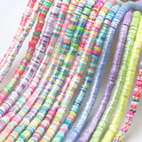 6mm Flat Round Polymer Clay Beads for Jewelry Making DIY Bracelet