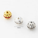 10pcs 10mm Crystal Rondelles Balls Charm Spacer Beads DIY Bracelet Accesso
